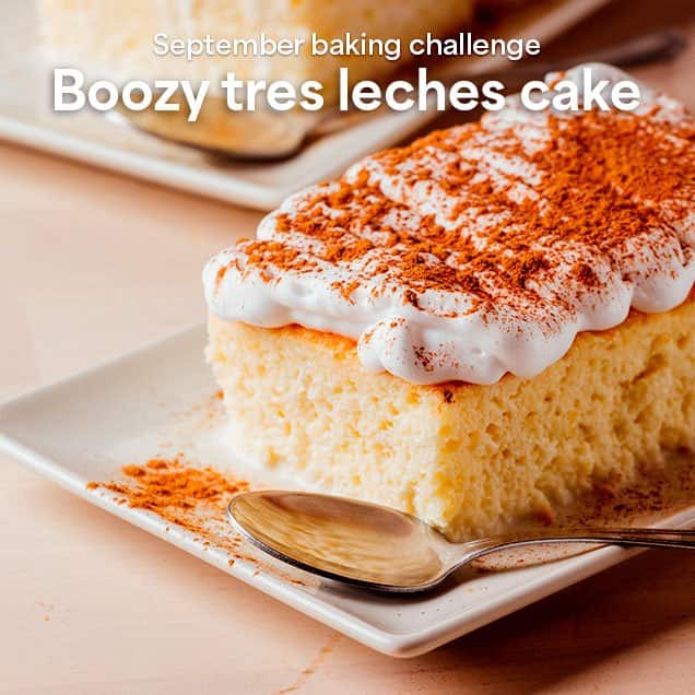 September baking challenge: Boozy tres leches cake